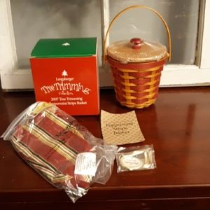 2007 longaberger tree Trimming Peppermint Stripe